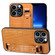 iPhone 13 Pro Max Crocodile Wristband Wallet Leather Back Cover Phone Case - Brown