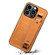 iPhone 13 Pro Max Crocodile Wristband Wallet Leather Back Cover Phone Case - Brown
