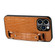 iPhone 13 Pro Max Crocodile Wristband Wallet Leather Back Cover Phone Case - Brown