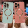 iPhone 13 Pro Max Magsafe Plating TPU Phone Case with Lens Film - Green