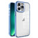 iPhone 13 Pro Max Crystal TPU + PC Electroplated Lens Frame Phone Case - Blue