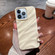 iPhone 13 Pro Max Solid Color Wave Texture TPU Phone Case - Beige
