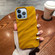 iPhone 13 Pro Max Solid Color Wave Texture TPU Phone Case - Ginger