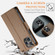 iPhone 13 Pro Max CaseMe 023 Butterfly Buckle Litchi Texture RFID Anti-theft Leather Phone Case - Brown