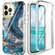 iPhone 13 Pro Max 360 Full Body Painted Phone Case  - Marble L09