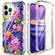 iPhone 13 Pro Max 360 Full Body Painted Phone Case  - Flowers L08