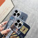 iPhone 13 Pro Max Dual-side IMD Astronaut Frosted Phone Case - Black Gold
