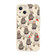 iPhone 13 Pro Max Liquid Silicone Pedestrians Pattern Phone Case - Beige