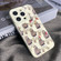 iPhone 13 Pro Max Liquid Silicone Pedestrians Pattern Phone Case - Beige