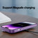 iPhone 13 Pro Max Invisible Lens Bracket Matte Transparent Phone Case - Black
