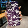 iPhone 13 Pro Precise Hole Camouflage Pattern PC Phone Case - White Purple