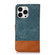 iPhone 13 Pro Splicing Leather Phone Case - Green iPhone 13 Pro Splicing Leather Phone Case - Green