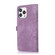 iPhone 13 Pro Zipper Card Slot Buckle Wallet Leather Phone Case - Purple