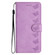iPhone 13 Pro Seven Butterflies Embossed Leather Phone Case - Purple