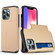 iPhone 13 Pro Shockproof Armor Protective Case with Slide Card Slot - Gold