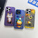iPhone 13 Pro Double Layer Color Silver Series Animal Oil Painting Phone Case - Robot