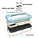 iPhone 13 Pro Shockproof Silicone + PC Protective Case with Dual-Ring Holder - Ice Blue