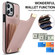 iPhone 13 Pro Metal Buckle Card Slots Phone Case - Rose Gold