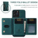 iPhone 13 Pro DG.MING M2 Series 3-Fold Card Bag Shockproof Case with Wallet & Holder Function - Green