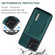 iPhone 13 Pro DG.MING M2 Series 3-Fold Card Bag Shockproof Case with Wallet & Holder Function - Green