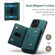 iPhone 13 Pro DG.MING M2 Series 3-Fold Card Bag Shockproof Case with Wallet & Holder Function - Green