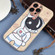 iPhone 13 Pro Spaceman Binoculars Phone Case - Beige and Pink