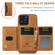 iPhone 13 Pro DG.MING M2 Series 3-Fold Card Bag Shockproof Case with Wallet & Holder Function - Brown