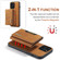 iPhone 13 Pro DG.MING M2 Series 3-Fold Card Bag Shockproof Case with Wallet & Holder Function - Brown
