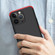 iPhone 13 Pro GKK Three Stage Splicing Full Coverage PC Phone Case - Black Red