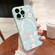 iPhone 13 Pro Secret Garden Painted Silicone MagSafe Phone Case - Mint Green