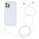 iPhone 13 Pro Transparent Acrylic Airbag Shockproof Phone Protective Case with Lanyard - White Gold