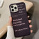 iPhone 13 Pro Painted Pattern PC Phone Case - Alphabet Black