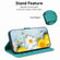 iPhone 13 Pro Lily Embossed Leather Phone Case - Green