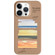 iPhone 13 Pro Painted Pattern Skin-friendly PC Phone Case - Coffee+Sunset