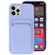 iPhone 13 Pro TPU + Flannel Lining Shockproof Case with Card Slots - Light Purple