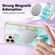 iPhone 13 Pro Marble Pattern Dual-side IMD Magsafe TPU Phone Case - Green 003