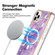 iPhone 13 Pro Marble Pattern Dual-side IMD Magsafe TPU Phone Case - Purple 002