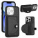 iPhone 13 Pro Shockproof Leather Phone Case with Card Holder - Black
