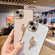 iPhone 13 Pro Electroplated Rhinestone Flamingo Phone Case - White