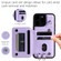 iPhone 13 Pro Grid Texture Card Bag Phone Case with Lanyard - Purple iPhone 13 Pro Grid Texture Card Bag Phone Case with Lanyard - Purple