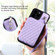 iPhone 13 Pro Grid Texture Card Bag Phone Case with Lanyard - Purple iPhone 13 Pro Grid Texture Card Bag Phone Case with Lanyard - Purple