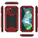 iPhone 13 Pro R-JUST Sliding Camera Shockproof Life Waterproof Dust-proof Metal + Silicone Protective Case with Holder - Red