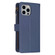 iPhone 13 Pro 9 Card Slots Zipper Wallet Leather Flip Phone Case - Blue