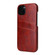 iPhone 13 Pro Fierre Shann Retro Oil Wax Texture PU Leather Case with Card Slots - Brown