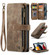 iPhone 13 Pro CaseMe-C30 PU + TPU Multifunctional Horizontal Flip Leather Case with Holder & Card Slot & Wallet & Zipper Pocket - Brown