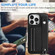 iPhone 13 Pro Shockproof Leather Phone Case with Wrist Strap - Black