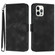 iPhone 13 Pro Line Pattern Skin Feel Leather Phone Case - Black