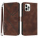 iPhone 13 Pro Line Pattern Skin Feel Leather Phone Case - Coffee