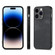 iPhone 13 Pro Vintage Leather PC Back Cover Phone Case - Black