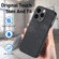 iPhone 13 Pro Vintage Leather PC Back Cover Phone Case - Black